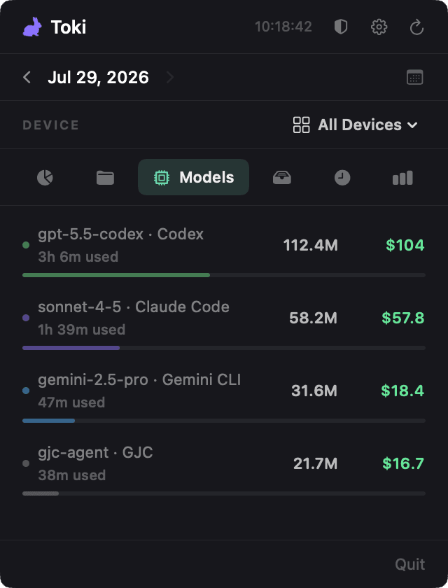 Toki Models view